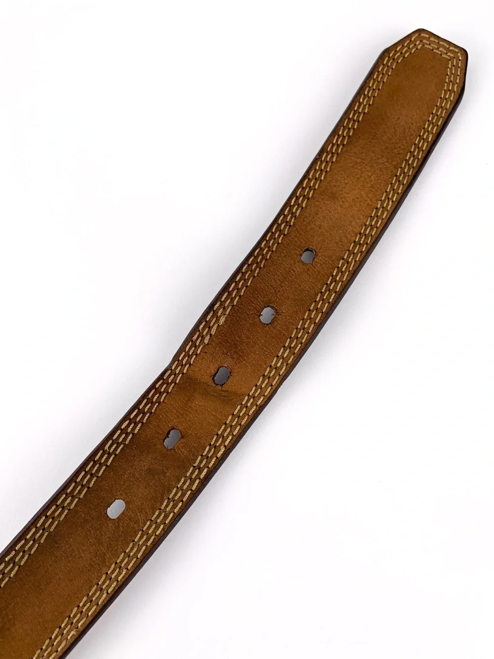 Carhartt brown leather belt men’s size 38 top grain leather silvertone buckle